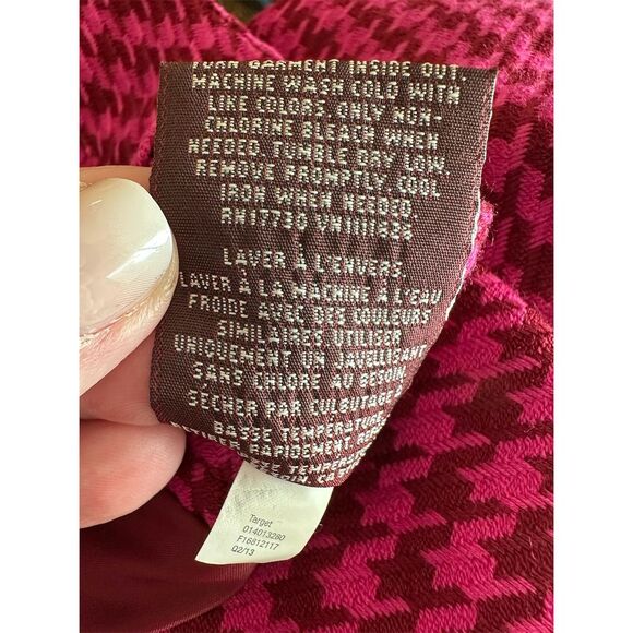 Merona Women's Pink Houndstooth Pencil Skirt Size 16 Knee Length - Picture 5 of 5